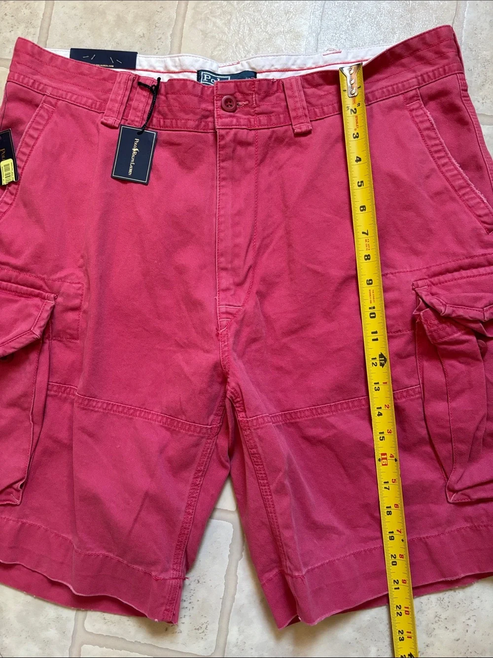NWT Polo Ralph Lauren Pinkish Red The Gellar Fatigue Cargo Shorts Men’s Size 38